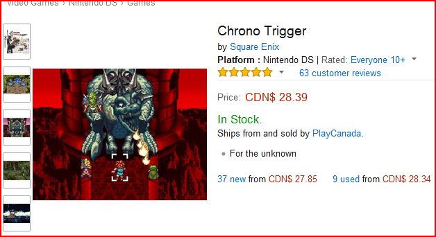 Chrono Trigger Amazon