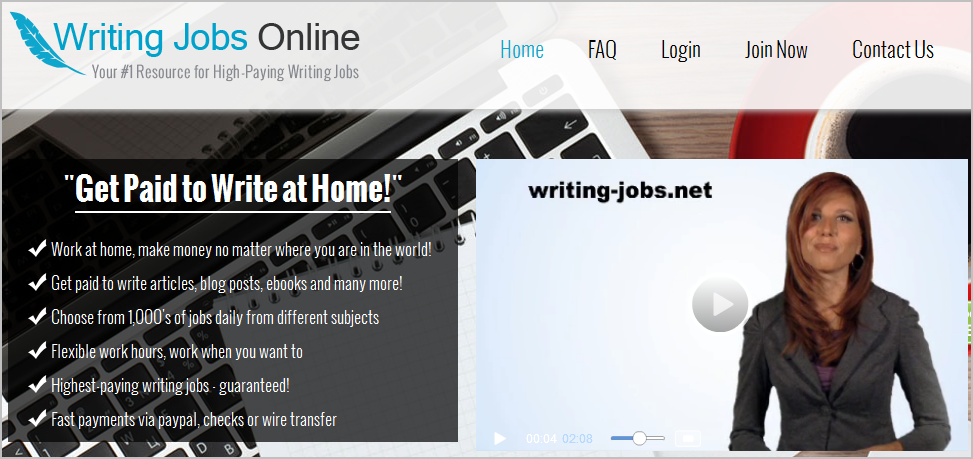 is writing jobs online a scam